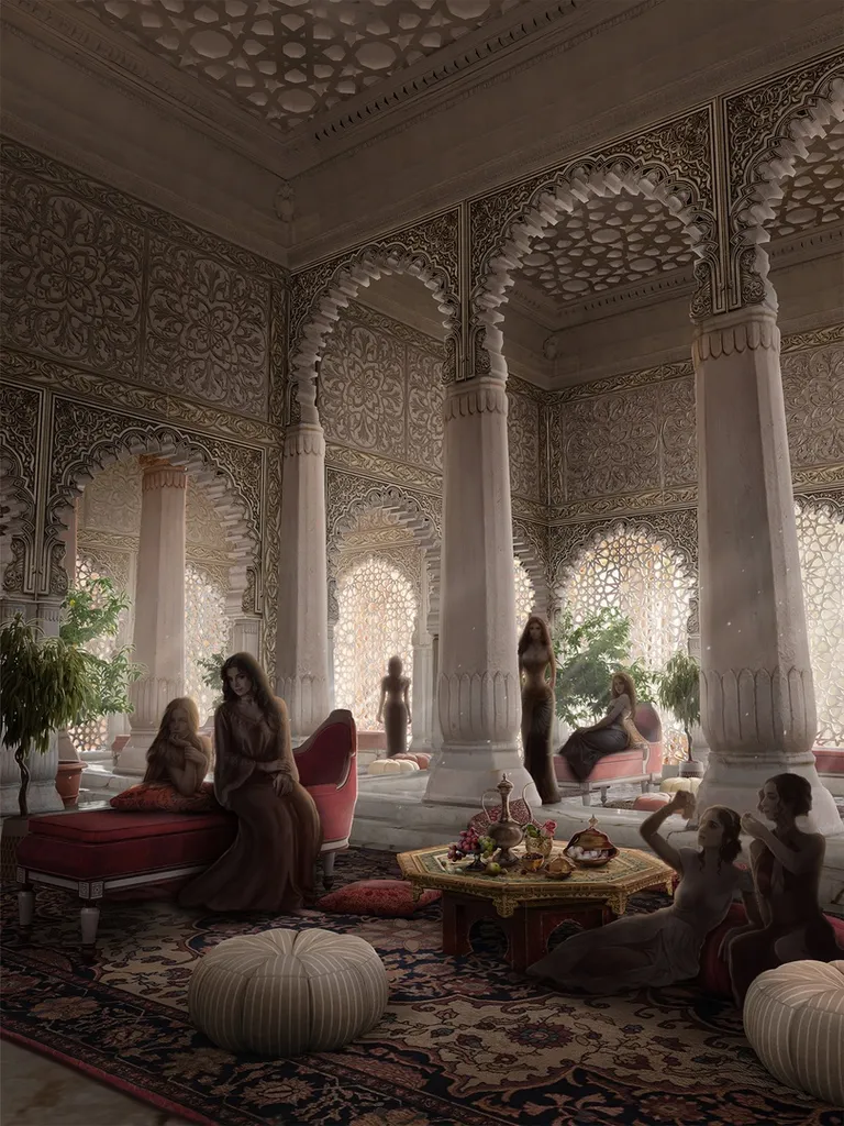 1 сезон 1 серия - Комната во дворце султана с силуэтами