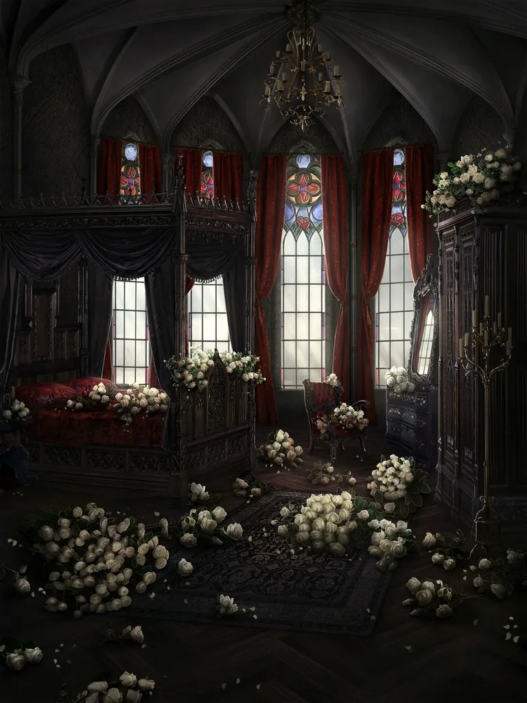 1 сезон 6 серия - Комната Розалии в замке Алистера в розах из сада