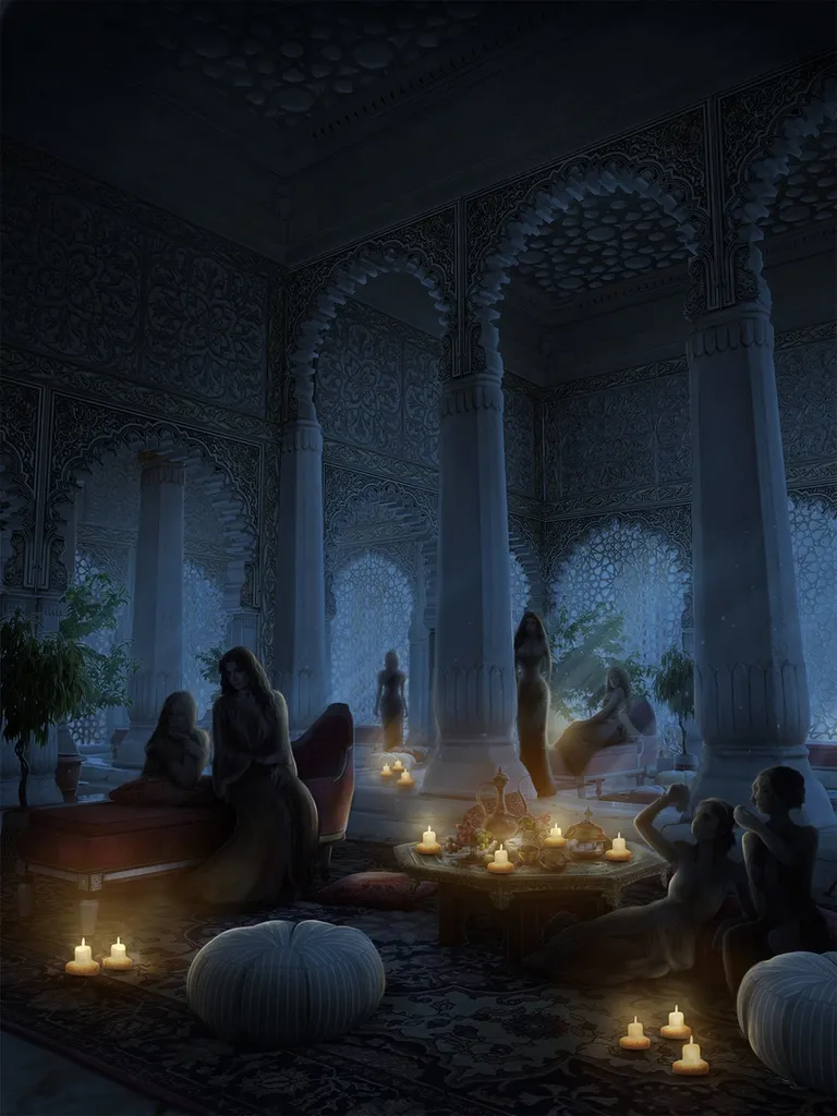 1 сезон 3 серия - Комната во дворце султана с силуэтами / Ночью