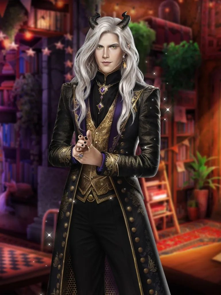 Господин Никто, колдун возможна любовная линия Сверхлегендарный образ «Dark Temptation» Стоимость: 400 звёздных монет Образ без очков