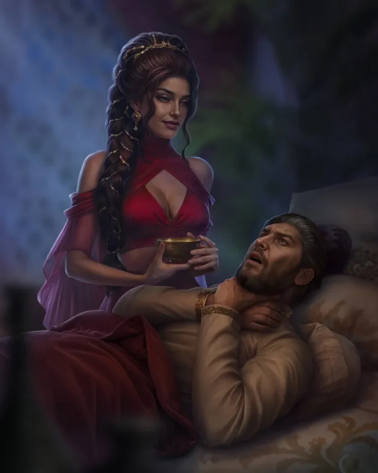 1 сезон 11 серия Кат-сцена с Мирайей и султаном Доступна по высокому Влиянию