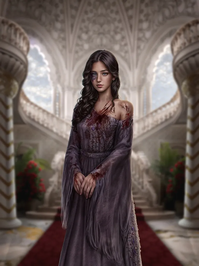 Алиет, сестра Мирайи появление с ранами на лице и теле: 1 сезон 12 серия