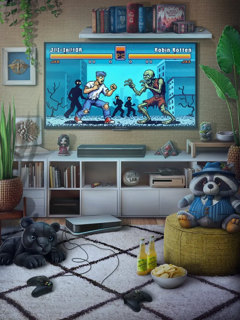 2 сезон 1 серия - Гостинная в квартире Робин / Прошлое / Видеоигра