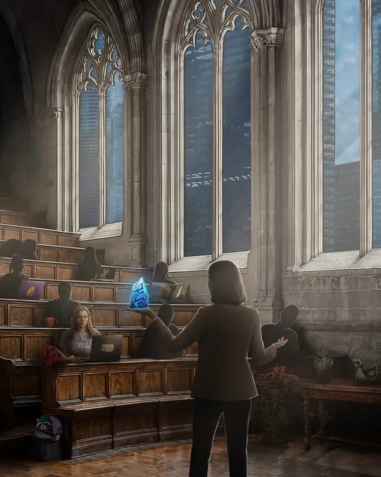 2 сезон 13 серия Кат-сцена с лекционным залом университета из 2022 года